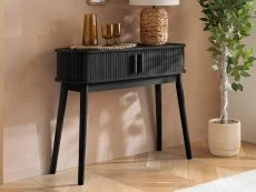 Birlea Furniture & Beds Birlea Axel Black Storage Console Table