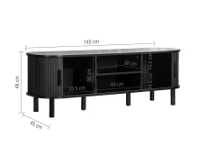 Birlea Furniture & Beds Birlea Axel Black 2 Door TV Cabinet