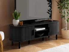 Birlea Furniture & Beds Birlea Axel Black 2 Door TV Cabinet