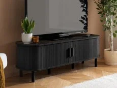 Birlea Furniture & Beds Birlea Axel Black 2 Door TV Cabinet