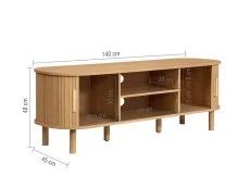 Birlea Furniture & Beds Birlea Axel Oak 2 Door TV Cabinet