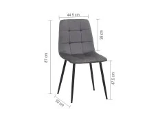 Birlea Furniture & Beds Birlea Axel Set of 2 Grey Fabric Dining Chairs