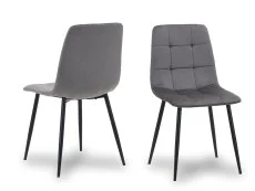 Birlea Furniture & Beds Birlea Axel Set of 2 Grey Fabric Dining Chairs