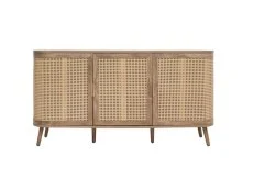 Birlea Furniture & Beds Birlea Noah Rattan and Oak 3 Door Sideboard