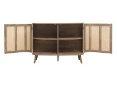 Birlea Furniture & Beds Birlea Noah Rattan and Oak 3 Door Sideboard