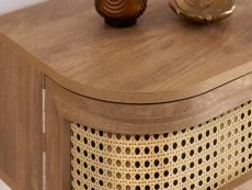 Birlea Furniture & Beds Birlea Noah Rattan and Oak 2 Door Console Table