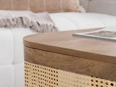 Birlea Furniture & Beds Birlea Noah Rattan and Oak Coffee Table