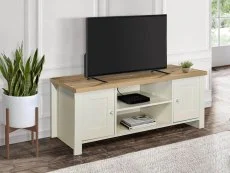 Birlea Furniture & Beds Clearance - Birlea Highgate Cream and Oak Effect Large TV Unit