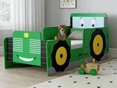 Kidsaw Clearance - Kidsaw Green Tractor Junior Bed Frame