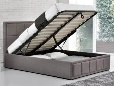 Birlea Furniture & Beds Clearance- Birlea Hannover 4ft Small Double Grey Fabric Ottoman Bed Frame