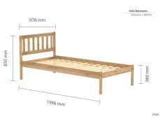 Birlea Furniture & Beds Clearance - Birlea Lisbon 3ft Single Pine Wooden Bed Frame