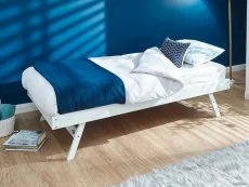 GFW Clearance - GFW Madrid 3ft Single White Wooden Trundle Under Bed Frame