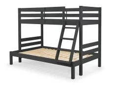 Julian Bowen Clearance - Julian Bowen Merlin 3ft plus 4ft Anthracite Wooden Triple Bunk Bed Frame