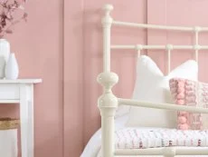 Birlea Furniture & Beds Birlea Emily 4ft Small Double Cream Metal Bed Frame