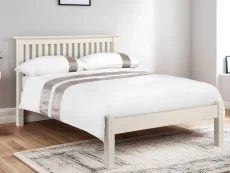 Julian Bowen Julian Bowen Barcelona 4ft Small Double Ivory Wooden Bed Frame (Low Footend)