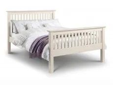 Julian Bowen Julian Bowen Barcelona 4ft6 Double Ivory Wooden Bed Frame (High Footend)