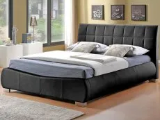 Limelight  Limelight Dorado 4ft6 Double Black Faux Leather Bed Frame