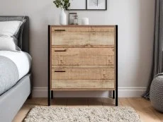 LPD LPD Hoxton Rustic 3 Drawer Chest of Drawers