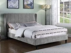 Seconique Seconique Amelia 4ft6 Double Grey Fabric Bed Frame