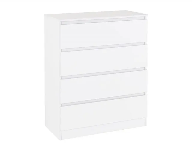 Photos - Other Furniture Seconique Malvern White 4 Drawer Chest of Drawers chestsofdrawers