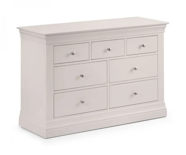 Photos - Other Furniture Julian Bowen Clermont 43 Light Grey Chest of Drawers chestsofdrawers 