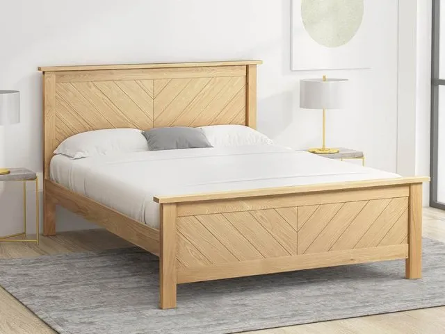 Photos - Bed Limelight Kenji 6ft Super King Size Oak Wooden  Frame 6ftsuperkingbedfr