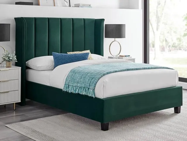 Photos - Bed Limelight Polaris 5ft King Size Emerald Green Fabric  Frame 5ftkingsize