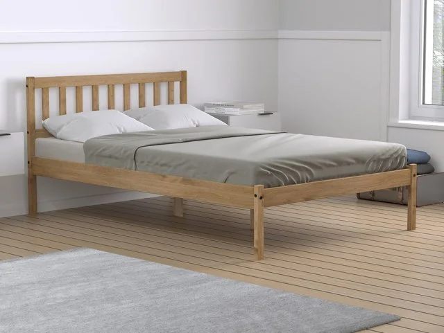 Photos - Bed Birlea Lisbon 4ft6 Double Pine Wooden  Frame 4ft6doublebedframes 