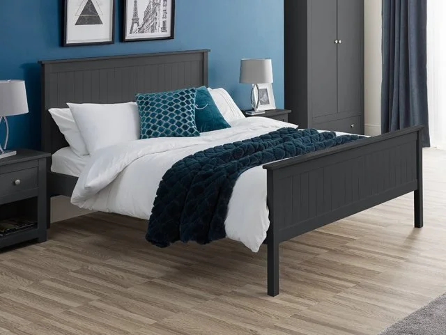 Photos - Bed Julian Bowen Maine 4ft6 Double Anthracite Wooden  Frame 4ft6doublebedfr 