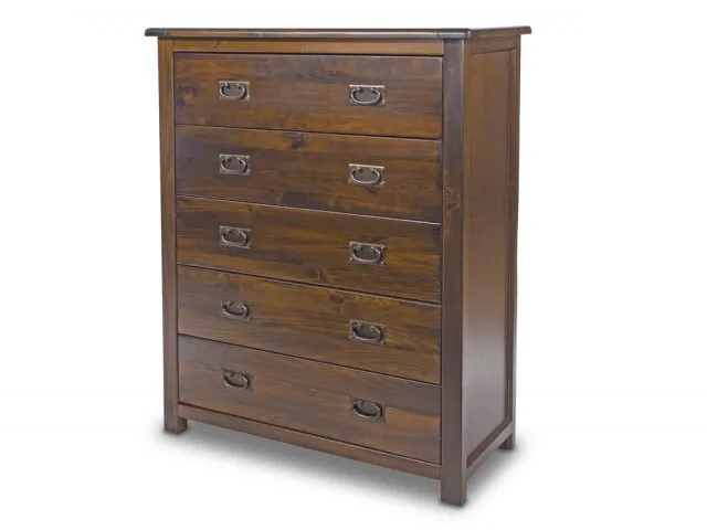 Photos - Other Furniture Core Products Core Boston 5 Drawer Dark Antique Pine Wooden Chest of Drawers chestofdraw 