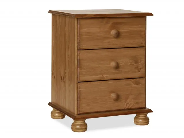 Photos - Storage Сabinet Furniture To Go Copenhagen 3 Drawer Pine Wooden Bedside Table bedsidecabin